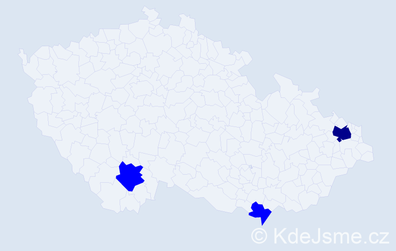 Příjmení: 'Bertalanová', počet výskytů 4 v celé ČR