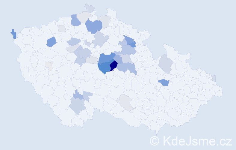 Příjmení: 'Komberec', počet výskytů 139 v celé ČR