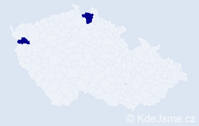 Příjmení: 'Street', počet výskytů 2 v celé ČR