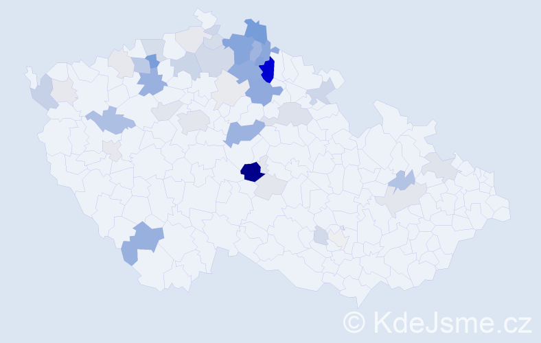 Příjmení: 'Holata', počet výskytů 149 v celé ČR