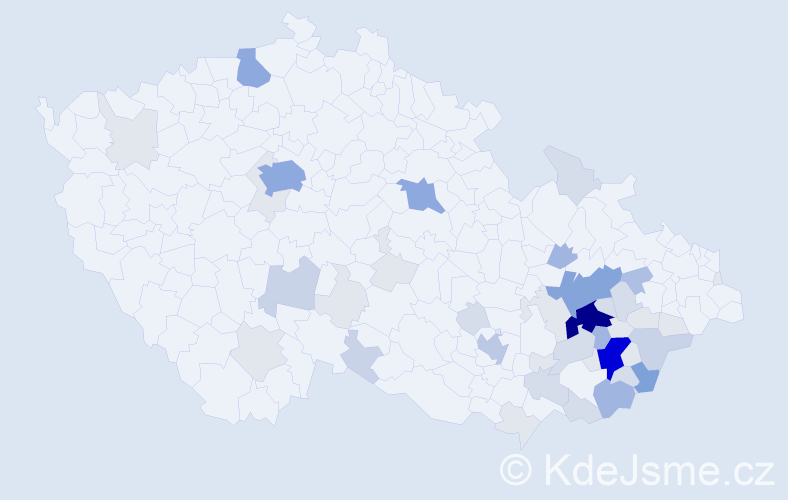 Příjmení: 'Barbořík', počet výskytů 175 v celé ČR