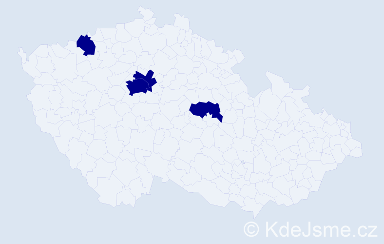 Příjmení: 'Shymkiv', počet výskytů 4 v celé ČR