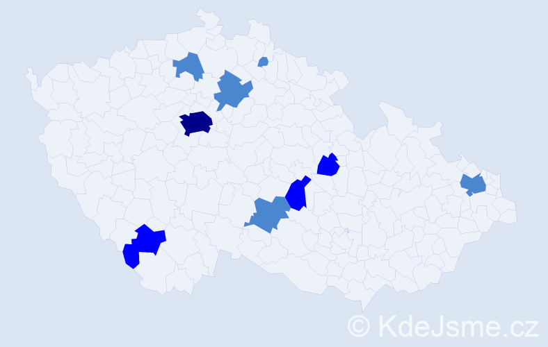Příjmení: 'Mahurskyy', počet výskytů 14 v celé ČR