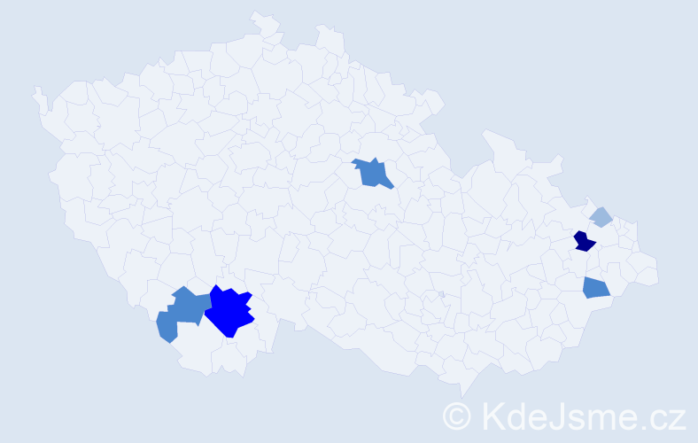 Příjmení: 'Lenhard', počet výskytů 14 v celé ČR