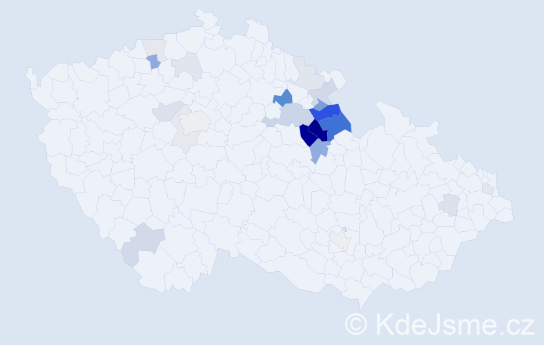 Příjmení: 'Ungrádová', počet výskytů 64 v celé ČR