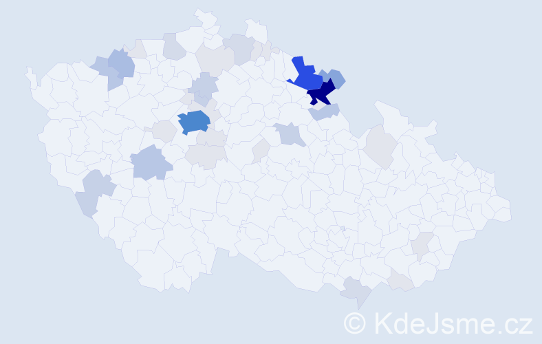 Příjmení: 'Volhejn', počet výskytů 131 v celé ČR