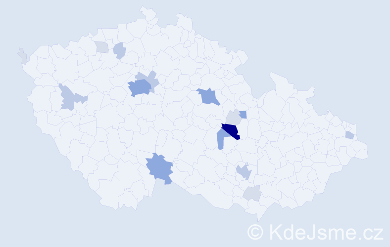 Příjmení: 'Petrásová', počet výskytů 51 v celé ČR