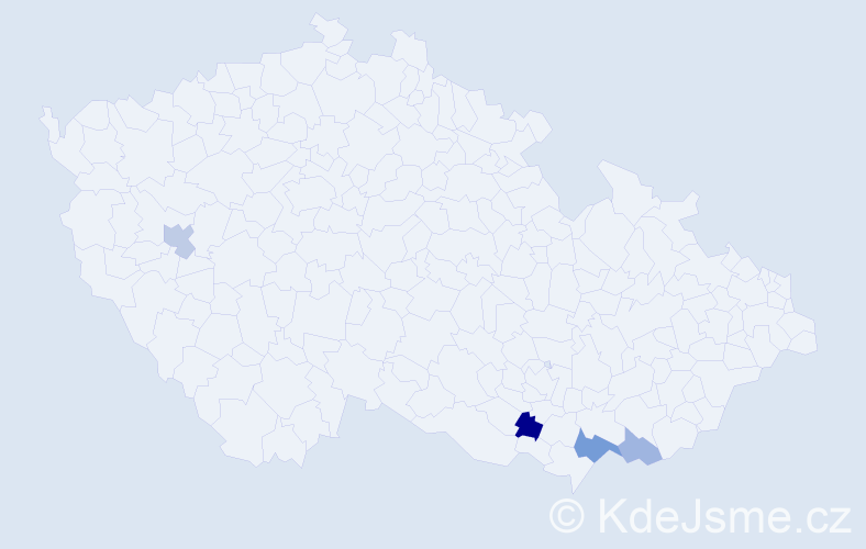 Příjmení: 'Kotýková', počet výskytů 8 v celé ČR