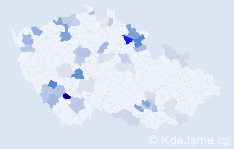 Příjmení: 'Friedová', počet výskytů 142 v celé ČR