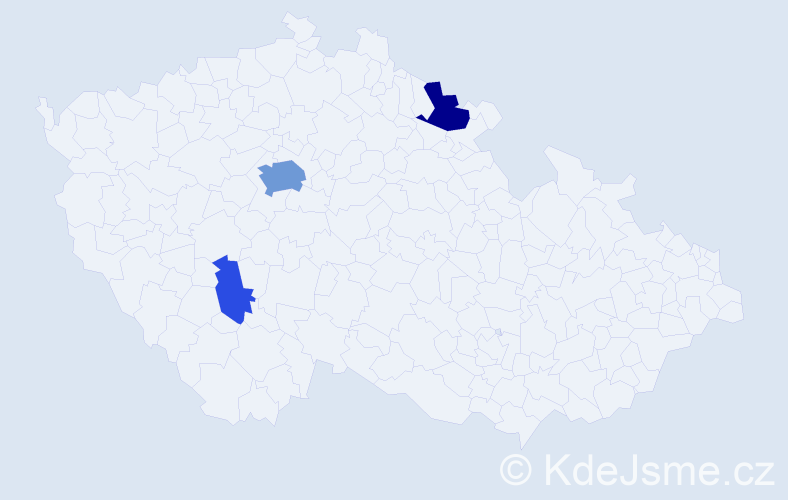 Příjmení: 'Elhenická', počet výskytů 10 v celé ČR