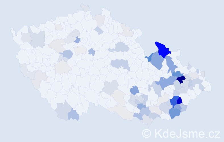 Příjmení: 'Chromek', počet výskytů 273 v celé ČR