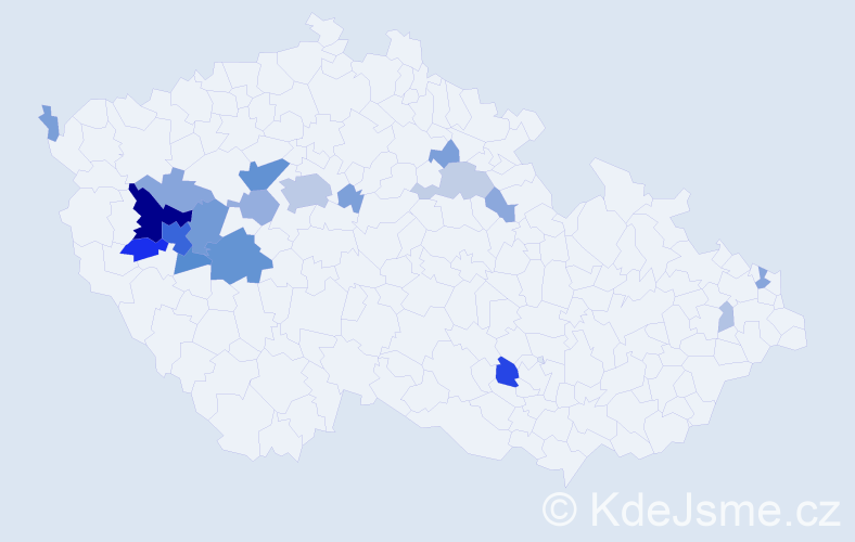 Příjmení: 'Komanec', počet výskytů 72 v celé ČR