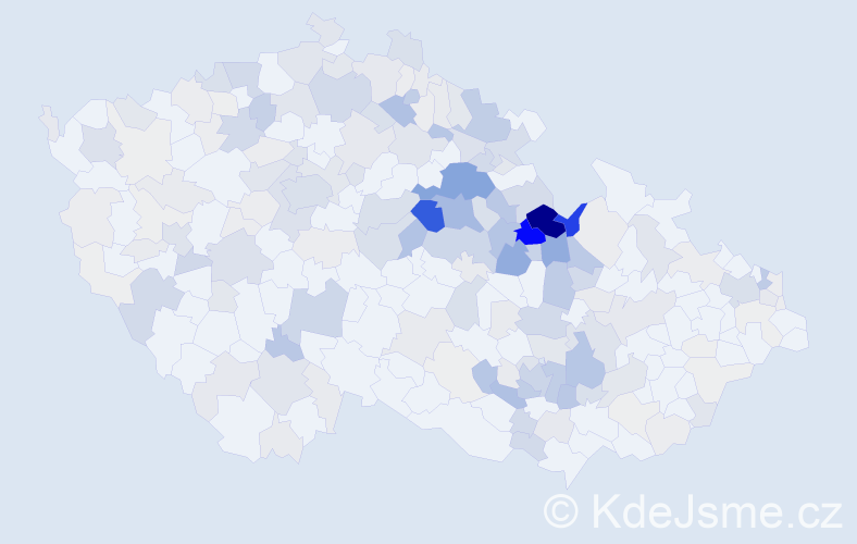 Příjmení: 'Kalousek', počet výskytů 926 v celé ČR