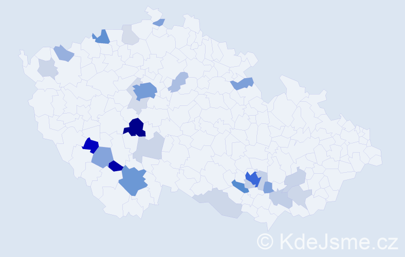 Příjmení: 'Fried', počet výskytů 98 v celé ČR