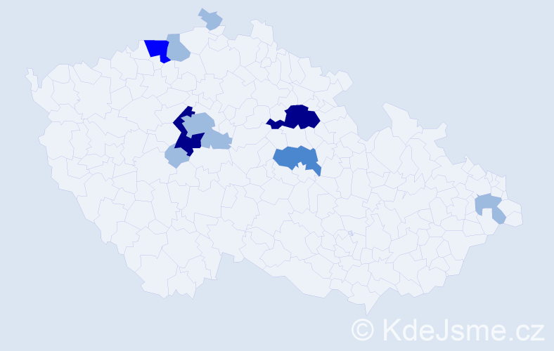 Příjmení: 'Stracená', počet výskytů 19 v celé ČR