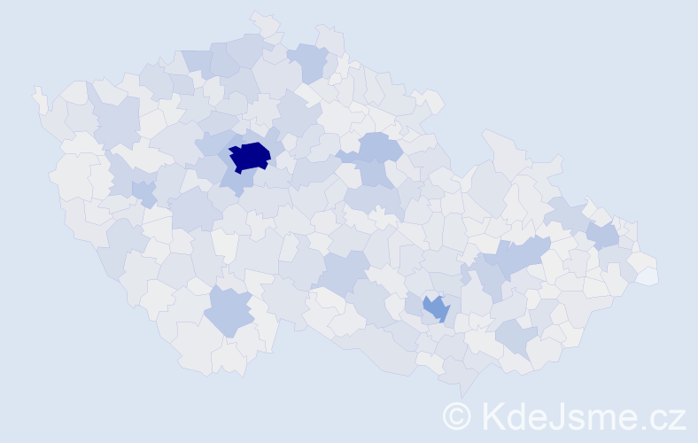 Příjmení: 'Hájková', počet výskytů 10563 v celé ČR