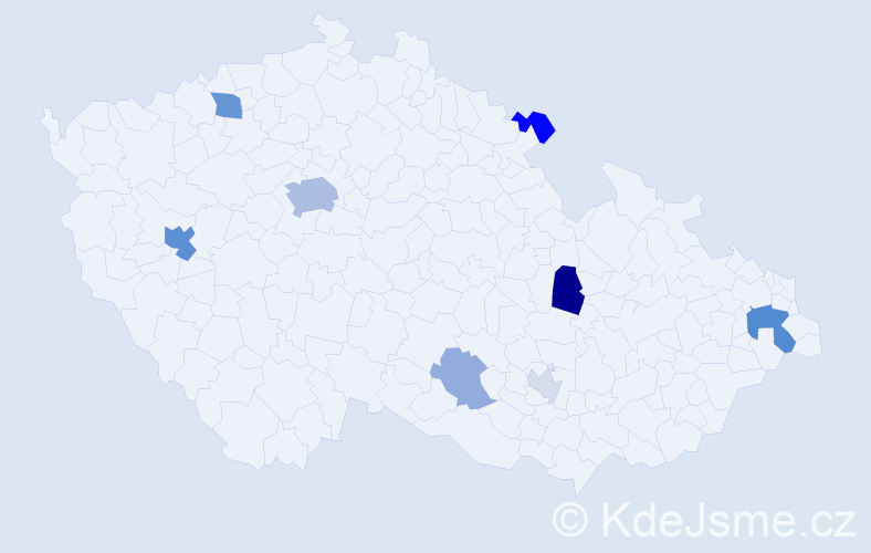 Příjmení: 'Hassanová', počet výskytů 21 v celé ČR