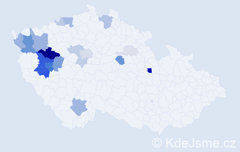 Příjmení: 'Kroft', počet výskytů 79 v celé ČR