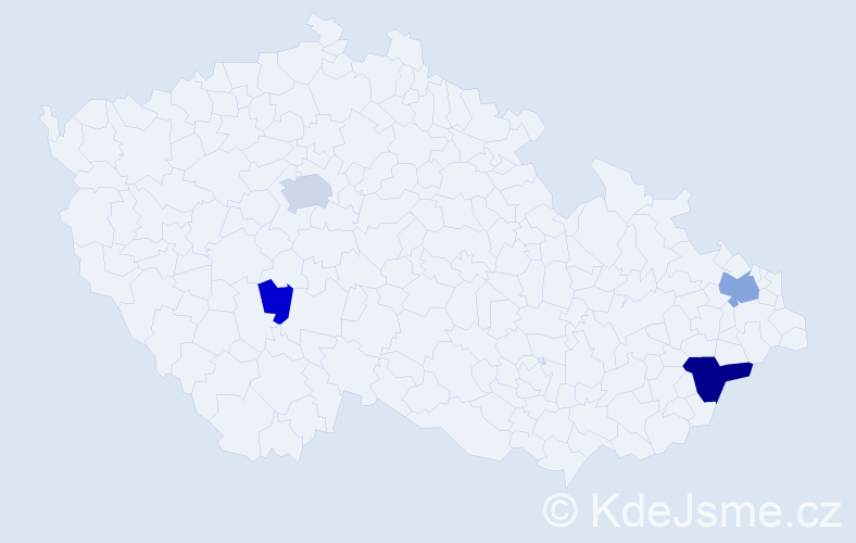 Příjmení: 'Pilarská', počet výskytů 11 v celé ČR