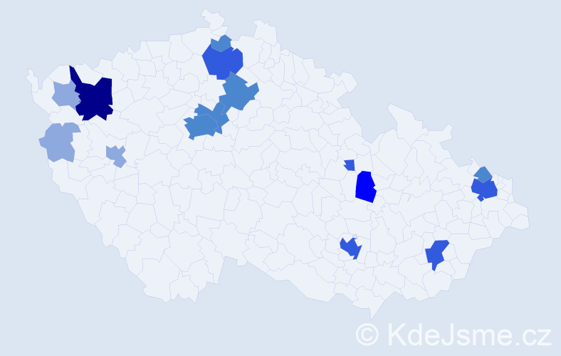 Příjmení: 'Tutschová', počet výskytů 37 v celé ČR
