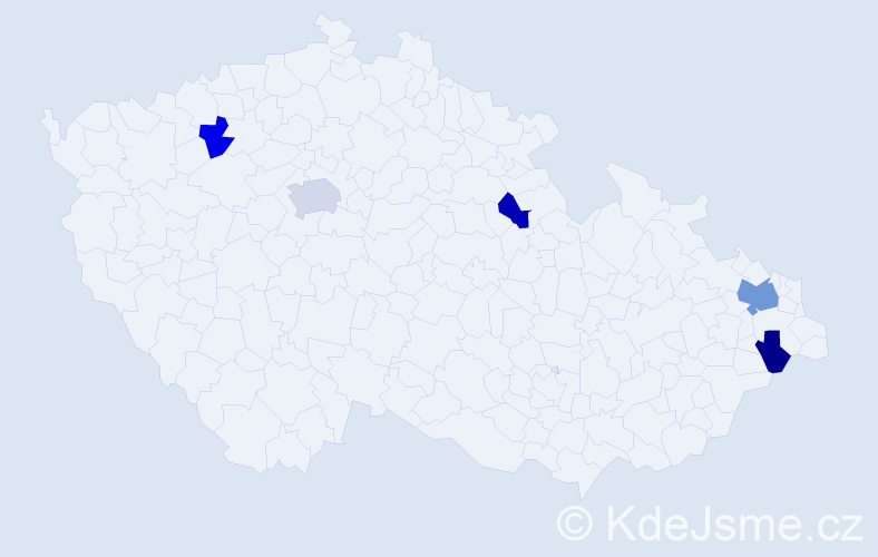 Příjmení: 'Nitschmann', počet výskytů 8 v celé ČR
