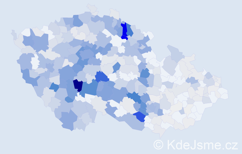 Příjmení: 'Doubek', počet výskytů 1609 v celé ČR