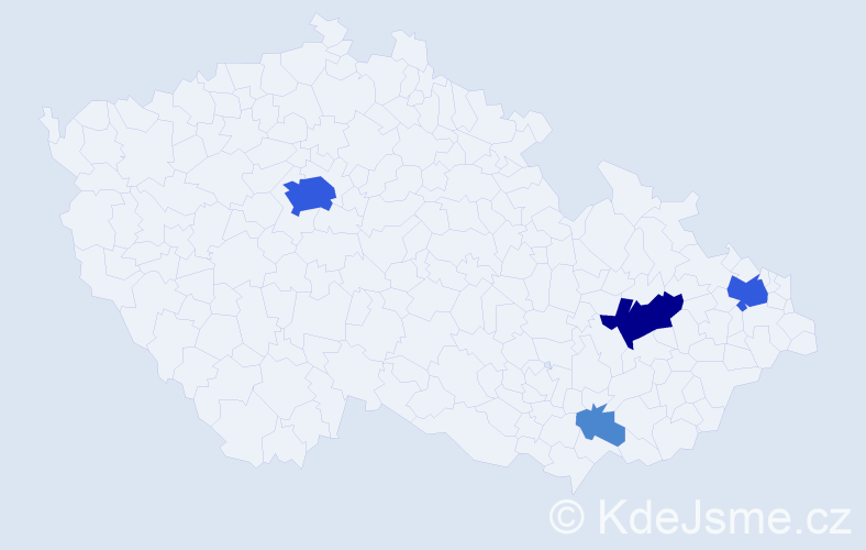 Příjmení: 'Neusar', počet výskytů 13 v celé ČR
