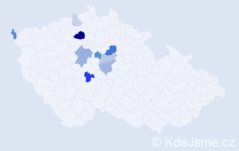 Příjmení: 'Kraupnerová', počet výskytů 29 v celé ČR