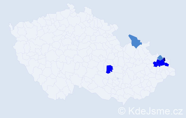 Příjmení: 'Watorová', počet výskytů 13 v celé ČR