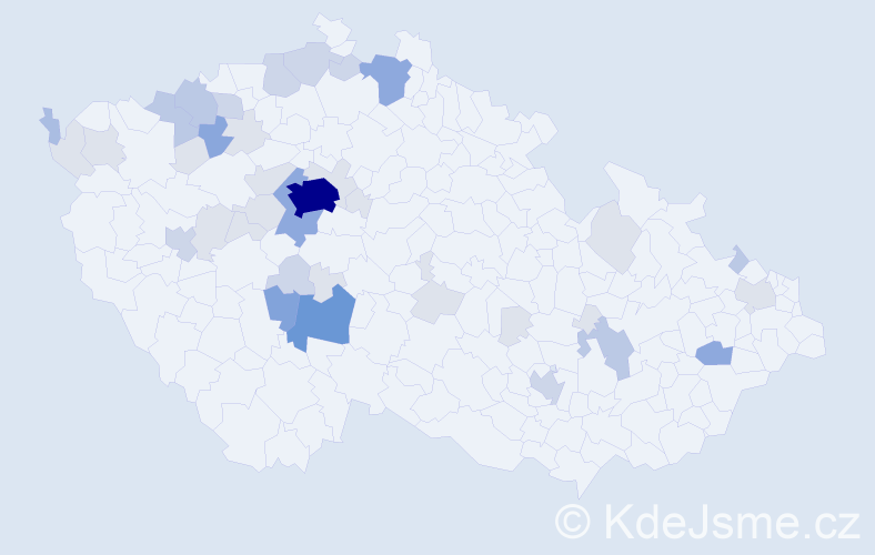 Příjmení: 'Hantáková', počet výskytů 112 v celé ČR