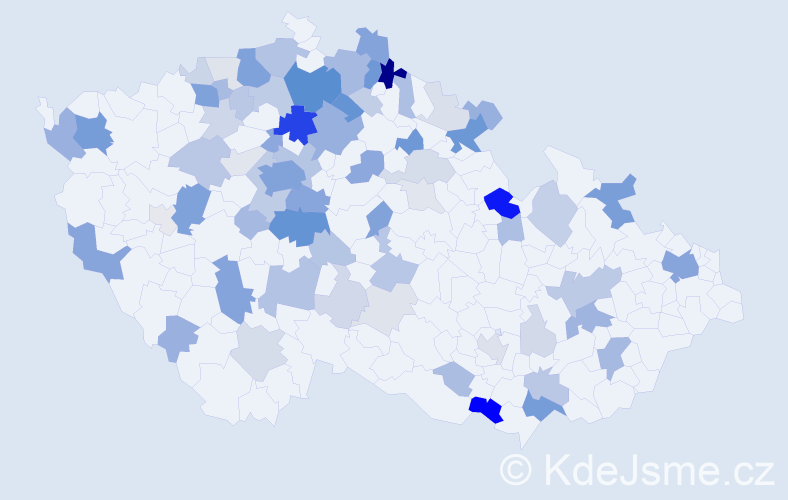 Příjmení: 'Bergmann', počet výskytů 259 v celé ČR