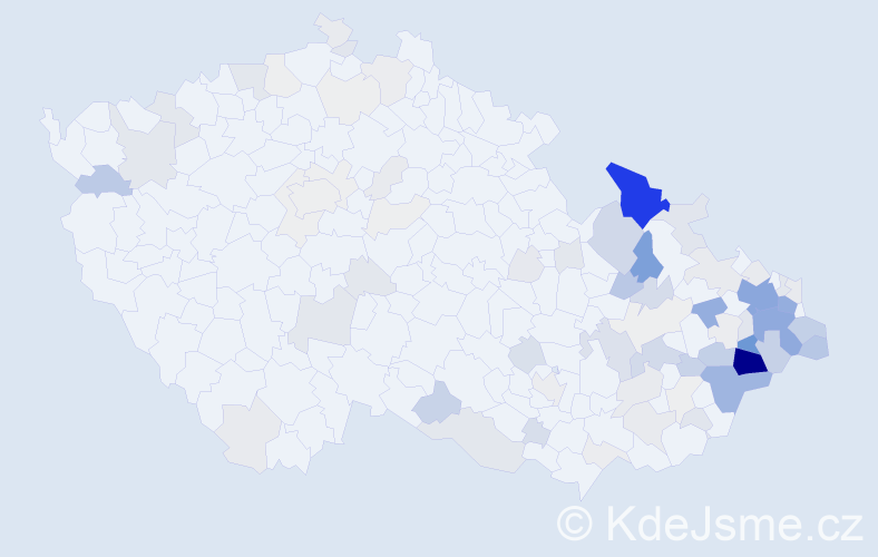 Příjmení: 'Maceček', počet výskytů 371 v celé ČR
