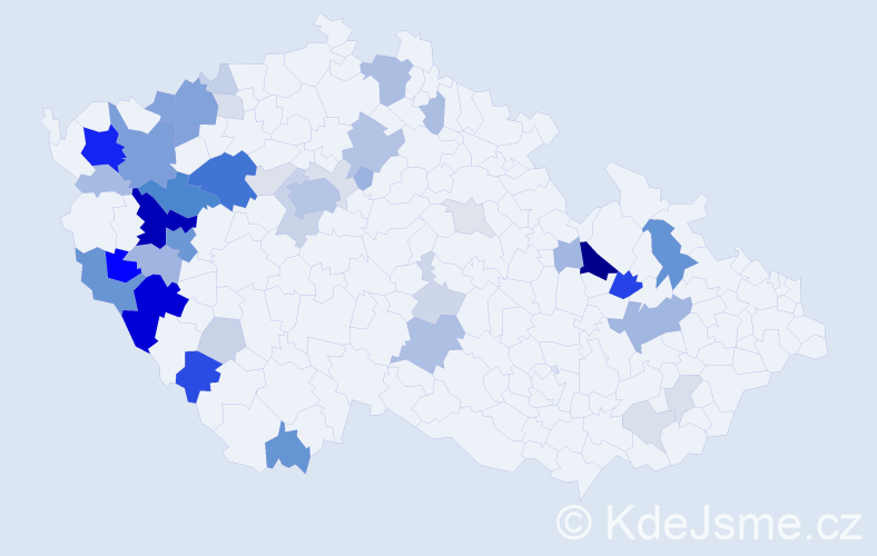 Příjmení: 'Steidlová', počet výskytů 159 v celé ČR