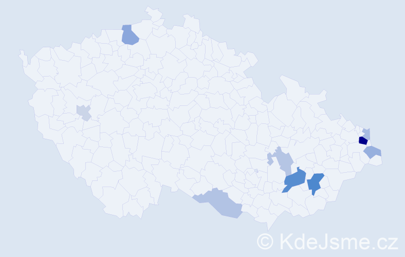Příjmení: 'Škutková', počet výskytů 22 v celé ČR