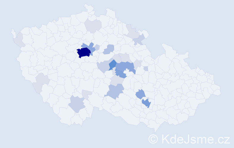 Příjmení: 'Farkač', počet výskytů 86 v celé ČR