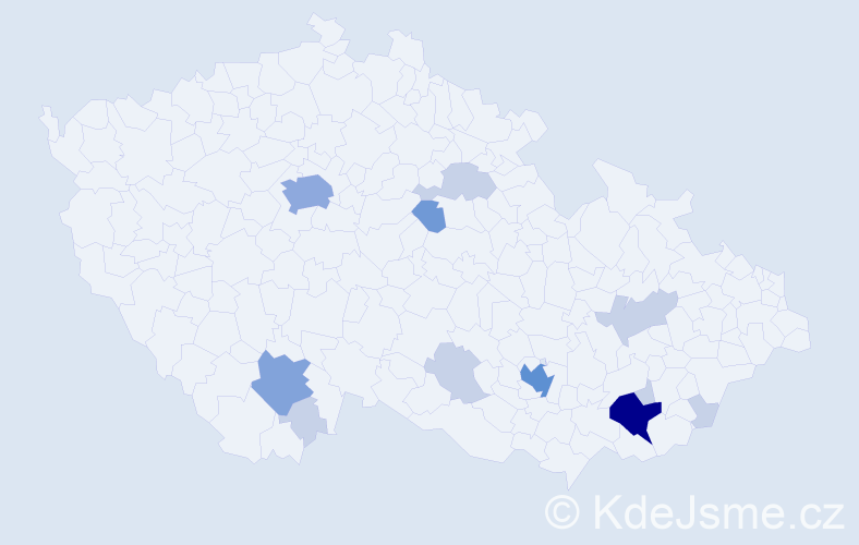 Příjmení: 'Hrabinec', počet výskytů 32 v celé ČR