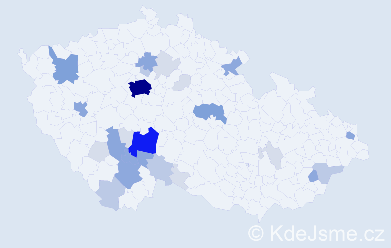 Příjmení: 'Maruna', počet výskytů 89 v celé ČR