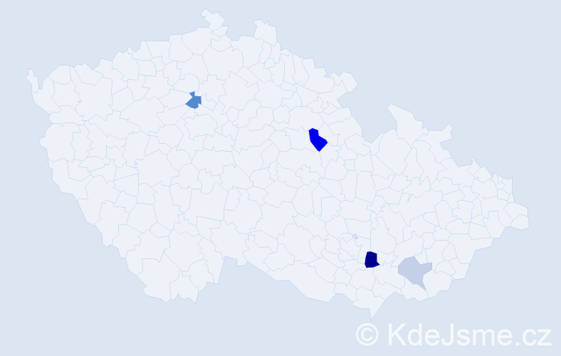 Příjmení: 'Pavlisko', počet výskytů 8 v celé ČR