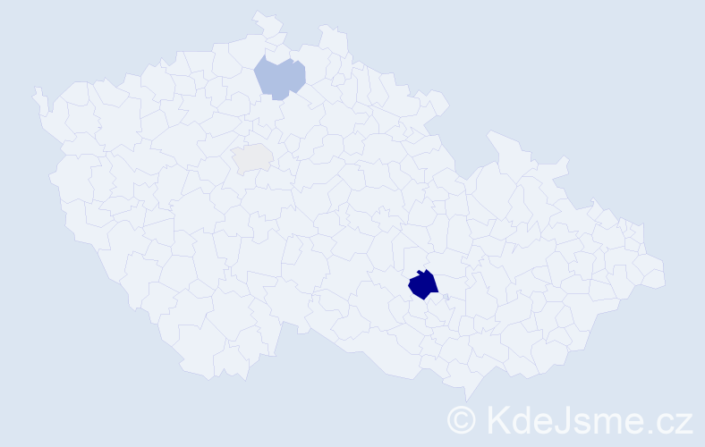 Příjmení: 'Bardarov', počet výskytů 5 v celé ČR