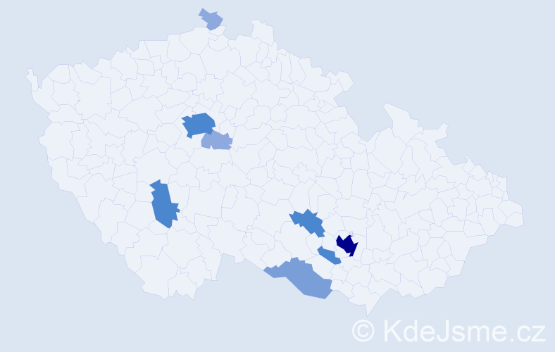 Příjmení: 'Zeisel', počet výskytů 23 v celé ČR