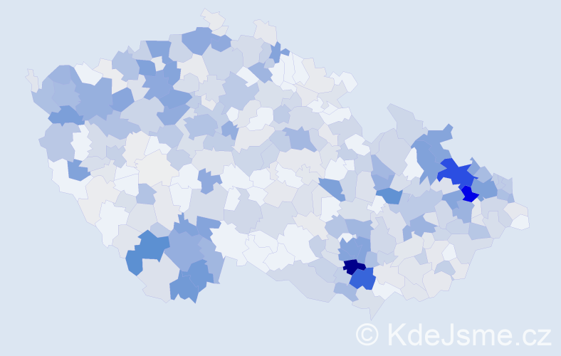 Příjmení: 'Kleinová', počet výskytů 1647 v celé ČR