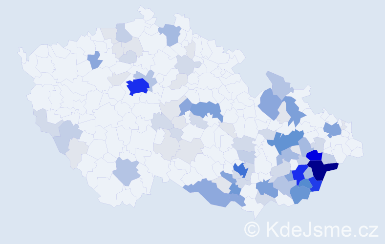 Příjmení: 'Novosádová', počet výskytů 376 v celé ČR