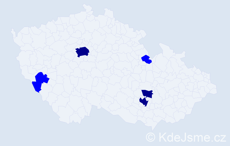Příjmení: 'Tumur', počet výskytů 8 v celé ČR