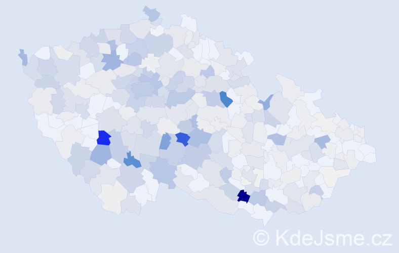 Příjmení: 'Koubek', počet výskytů 1545 v celé ČR