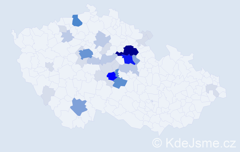 Příjmení: 'Rejnková', počet výskytů 103 v celé ČR
