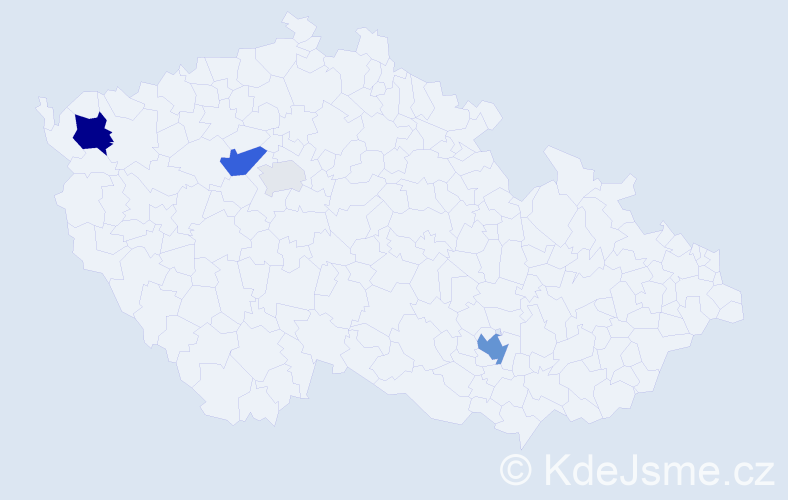 Příjmení: 'Siničák', počet výskytů 13 v celé ČR