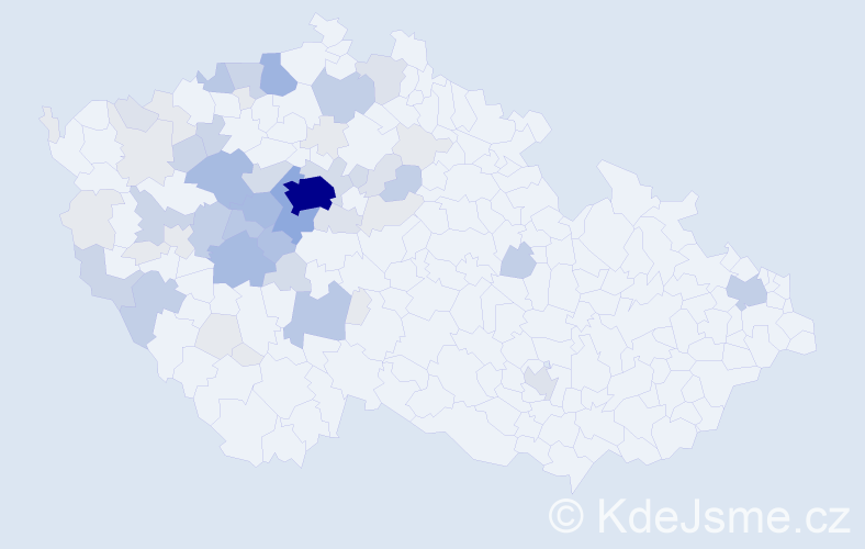 Příjmení: 'Vostárek', počet výskytů 207 v celé ČR