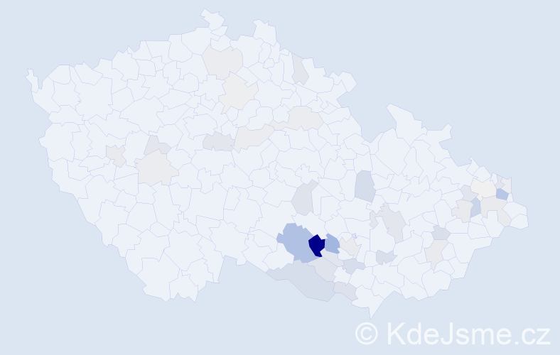 Příjmení: 'Polehla', počet výskytů 97 v celé ČR