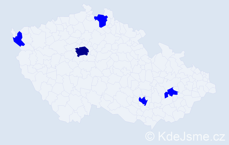 Příjmení: '"Do Tien"', počet výskytů 6 v celé ČR