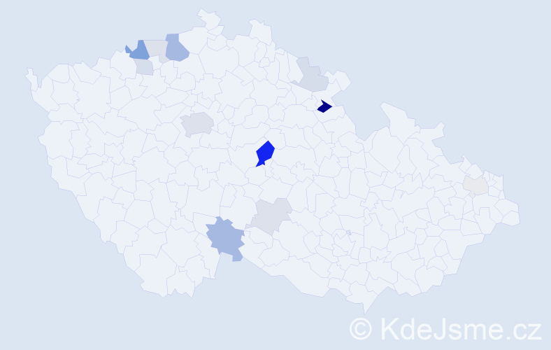 Příjmení: 'Petana', počet výskytů 31 v celé ČR